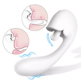 Cream Clit Licking & Vibrating G-spot Dual-end Design Vibrator